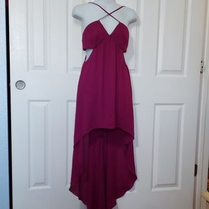 Express womens purple gown/dress size 0 ,88$
